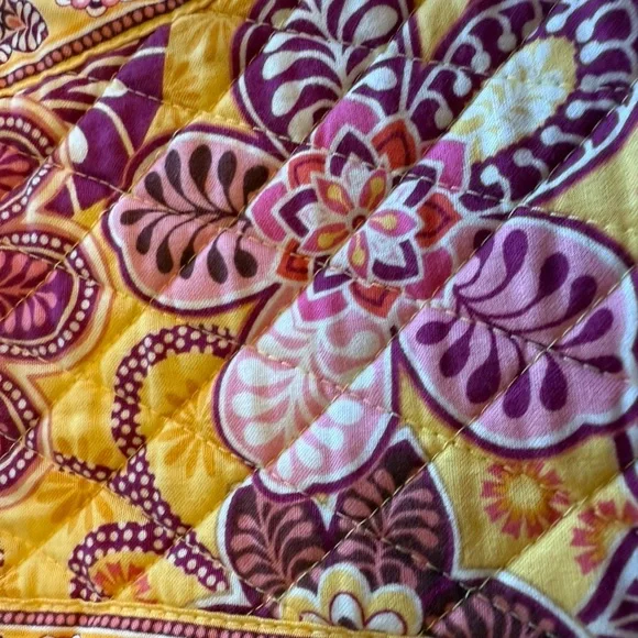 Vera Bradley Bali Gold Floral Hobo Style Shoulder Bag Women's Purse - Picture 9 of 9